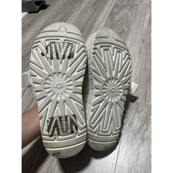 UGG fluffita Shearling Wool Platform Slide Sandals - Picture 5 of 7